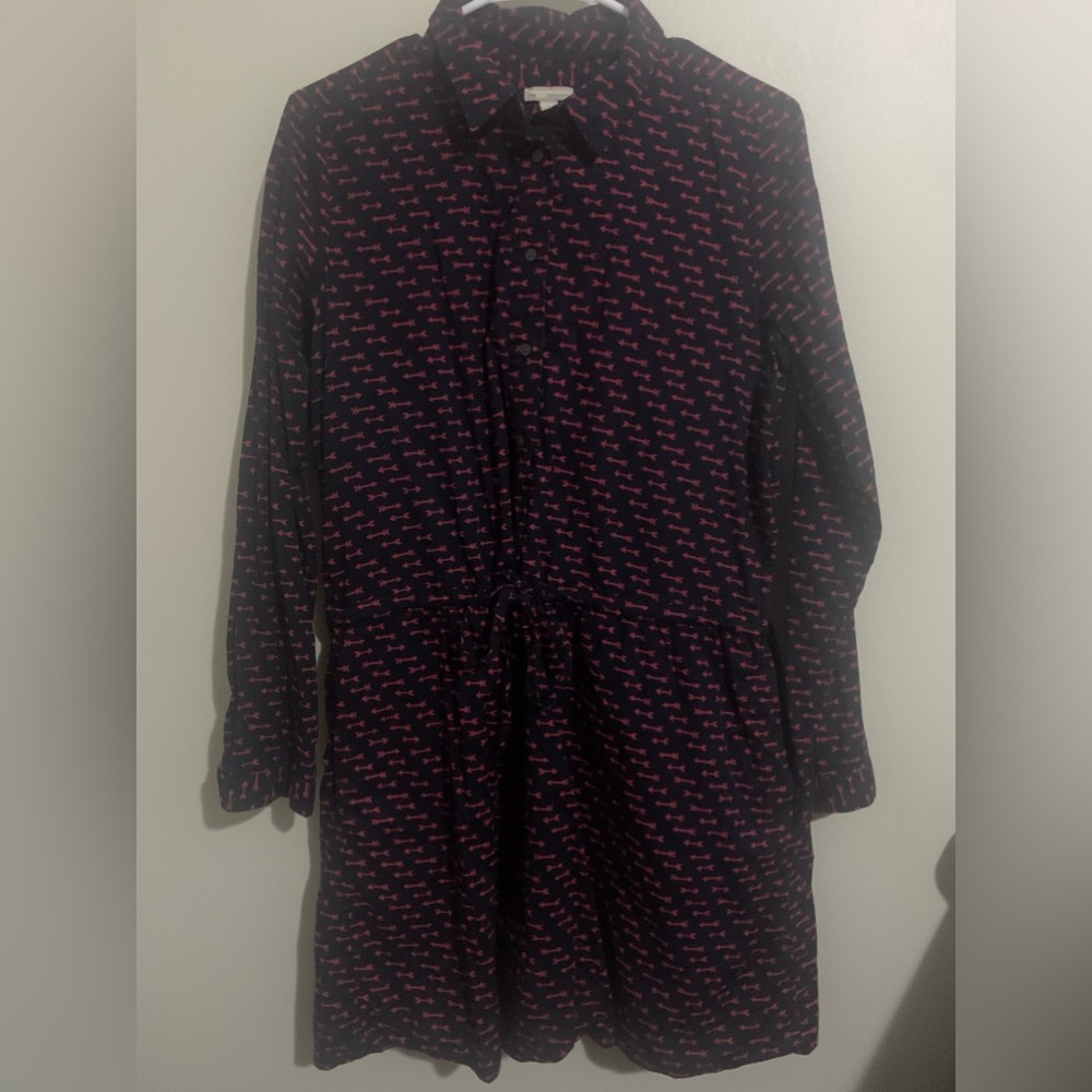 The Gap, A Used Button Up Dress, Navy Blue ( Red Arrows ) View 4